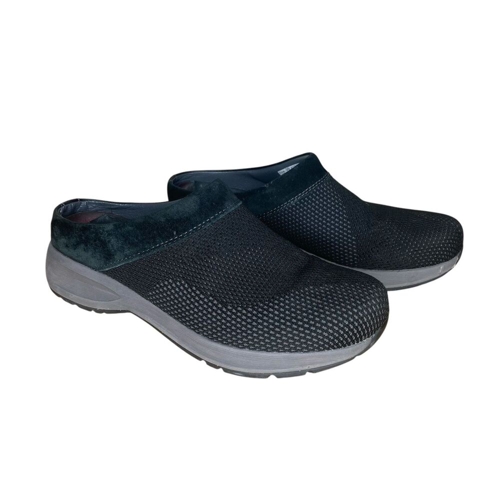 Dansko Women’s Size 39 (8.5-9) Sondra Mules Clogs Suede Black Trim Slip On